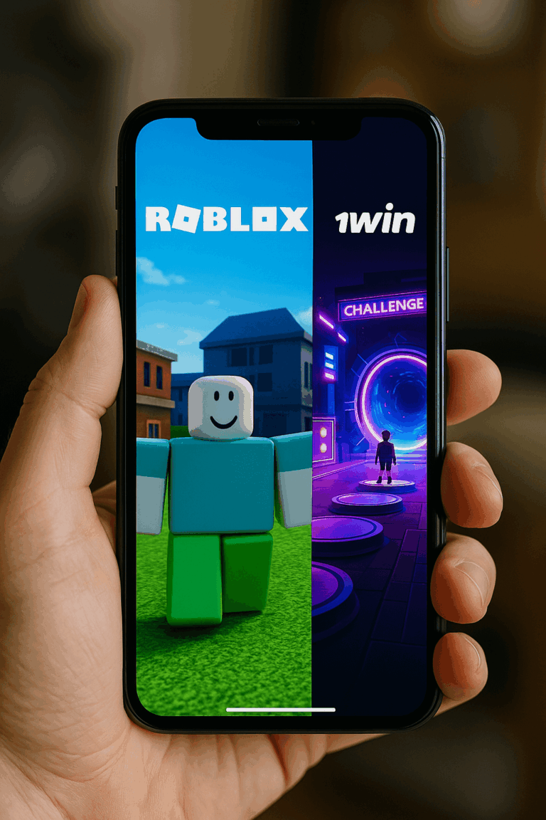 Portails, skins et défis : 1win dans l’univers de Roblox sur Android